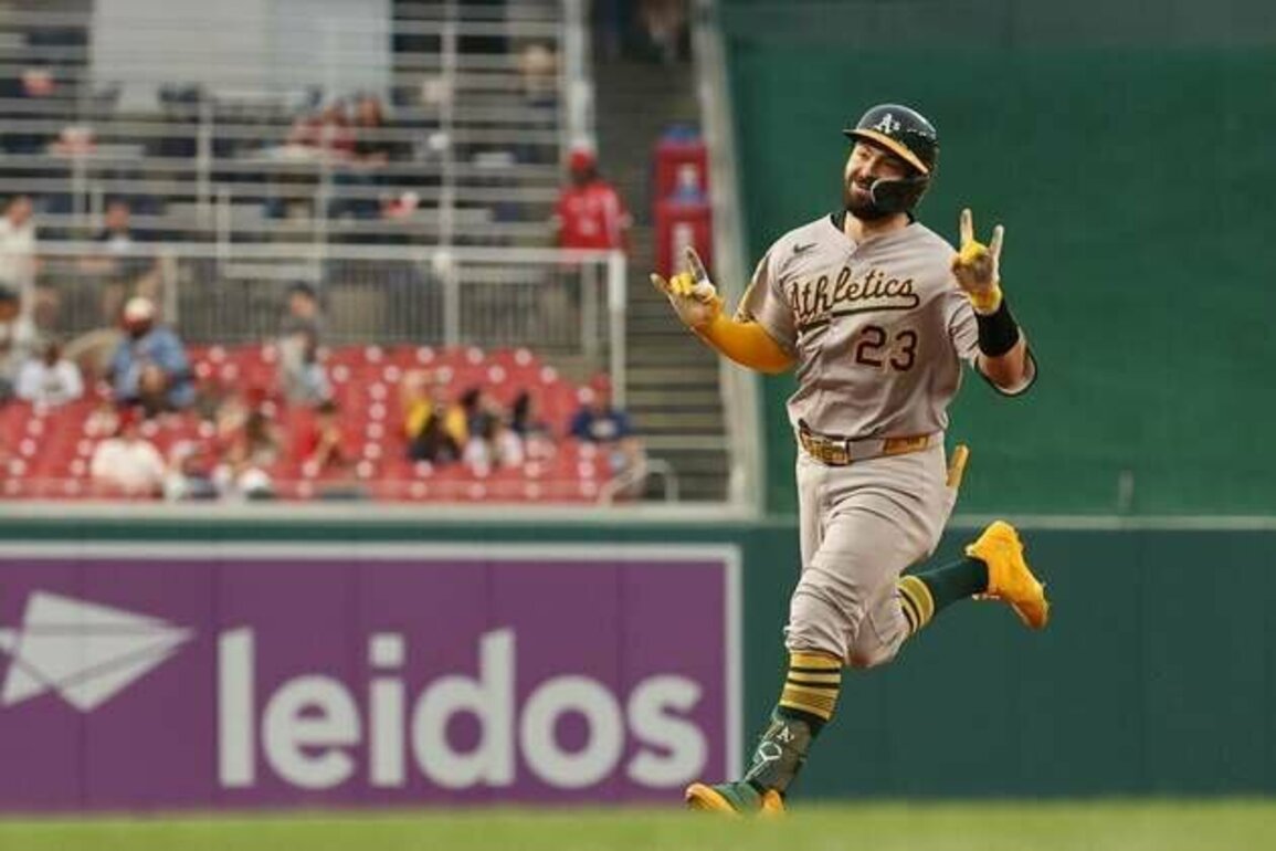 Shea Langeliers belts 3 HRs, A's crush Nationals with 24-hit barrage