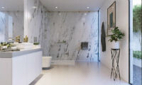 Showerwall's expansive new bathroom panelling range features Proclick technology for a seamless finish 