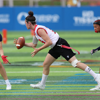 (SP)CHINA-CHENGDU-THE WORLD GAMES 2025-FLAG FOOTBALL-WOMEN'S PRELIMINARY ROUND-USA VS AUT (CN)