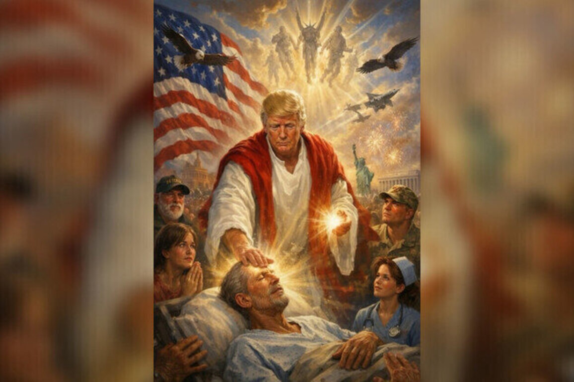 Trump casts himself as Jesus after attacking Pope (AI IMAGES)