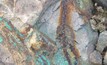 Amostra de cobre em Canhada