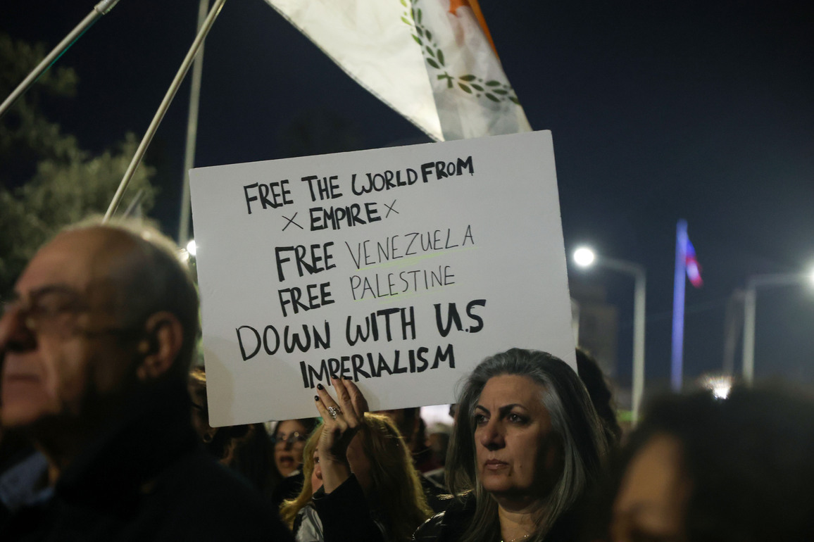 CYPRUS-NICOSIA-VENEZUELA-PROTEST