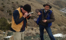 SNG geologist Ben Butlin and globally respected porphyry expert Dr Greg Corbett at Blackhawk