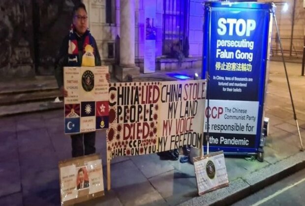 Members of Tibetan diaspora hold anti-China vigil in London