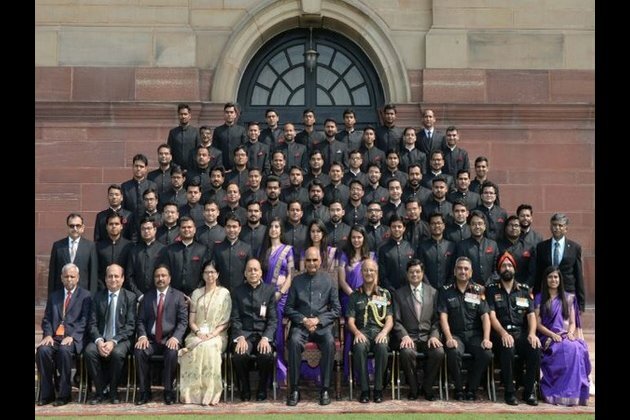 President Kovind meets officer-trainees of Military Engineer Service