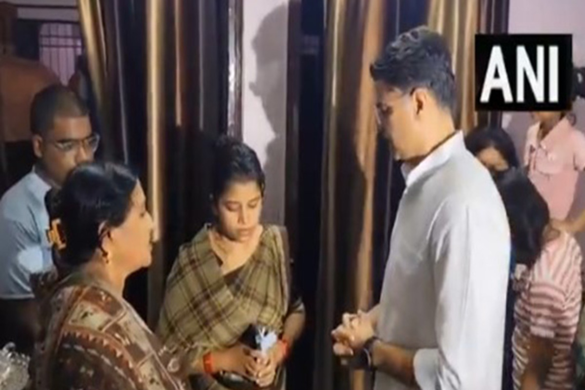 Chhattisgarh: Congress' Sachin Pilot meets family of police official killed in IED blast