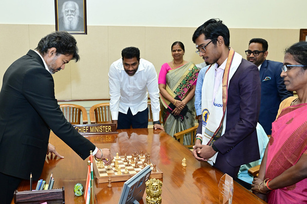 Praggnanandhaa honoured by Tamil Nadu CM Vijay with Rs 50 lakh reward after historic Norway Chess triumph