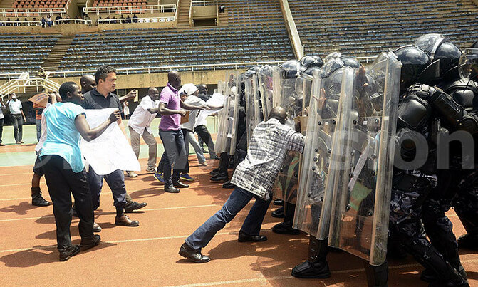 Police trained in public order management Police trained in public order management