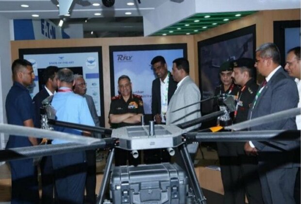 CDS General Anil Chauhan visits pavilions of domestic defence firms at Aero India