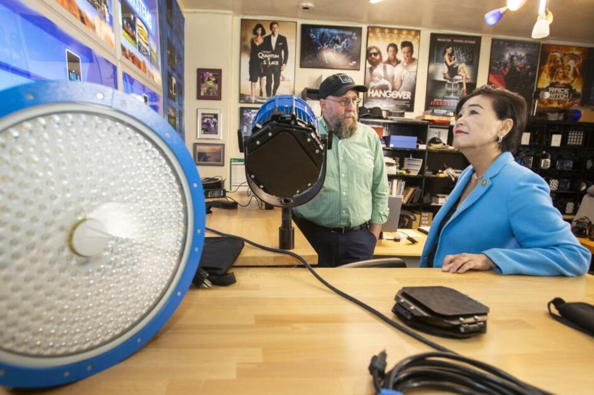 'Chaos created by uncertainty.' Tariffs hit a company that lights Hollywood  and Congress
