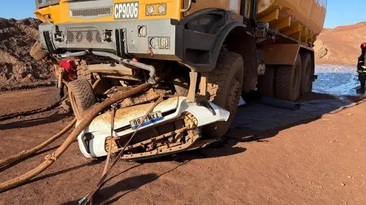 Trabalhador foi esmagado na cabine de caminhonete