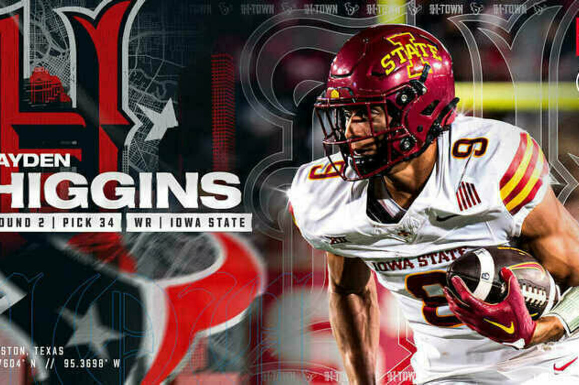 Iowa State WR Jayden Higgins the choice for Texans at 34th overall