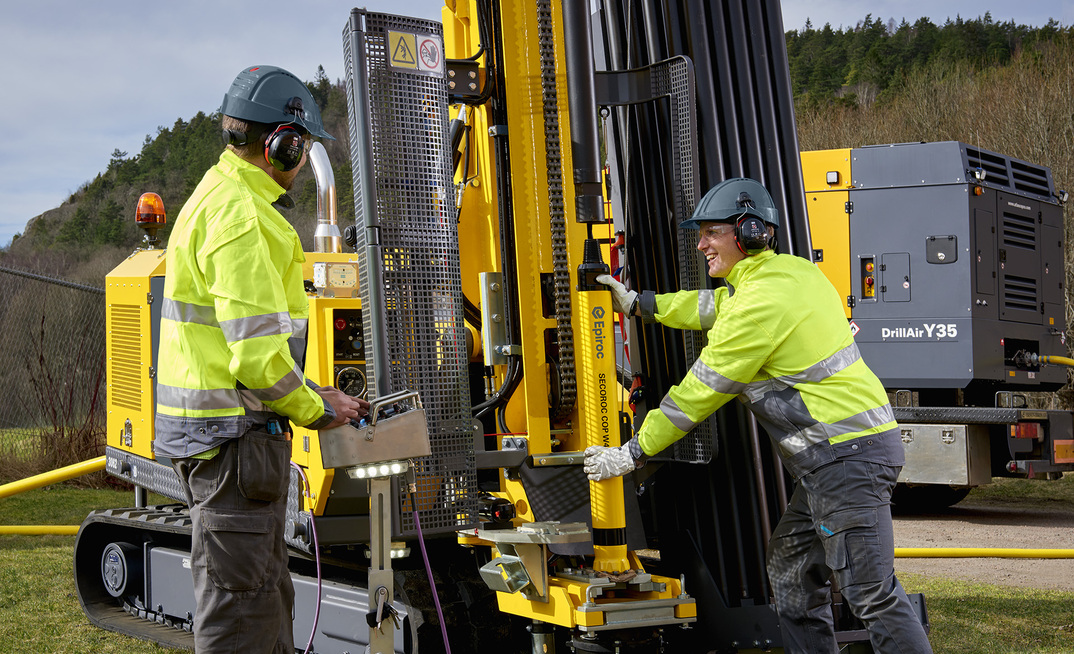 DTH hammers are designed to combine power and speed to achieve high productivity Credit: Epiroc