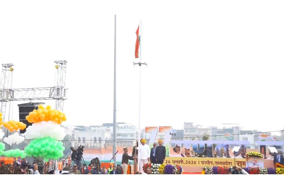 MP CM Mohan Yadav unfurls national flag on 77th Republic Day in Ujjain