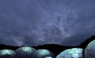 The Eden Project in Cornwall, UK, at night. Photo: Robert Lowe