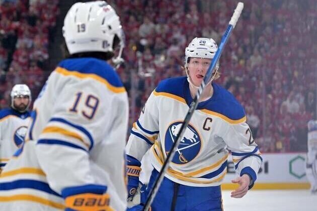 Zach Benson's 3rd-period goal helps Sabres level series vs. Canadiens