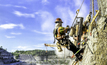 An example of the use of the mesh and bolting technique to stabilise a rock face at a quarry site. Credit: GeoStabilization International 