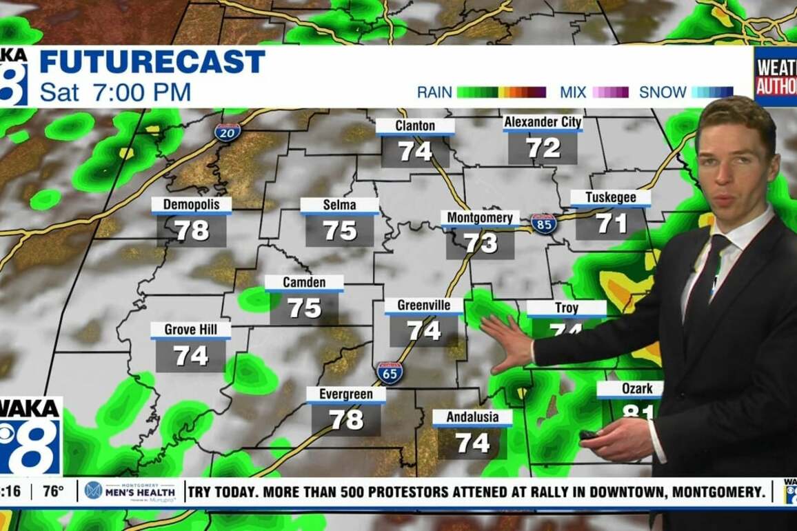 Elevated chances for showers-storms Father's Day into next week - WAKA 8