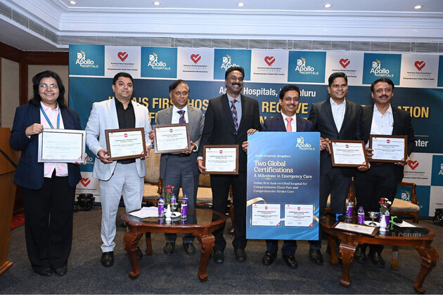 Apollo Hospitals, Bangalore Becomes First in India to Receive Dual American Heart Association Certification for Stroke and Chest Pain Care