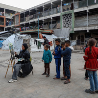 MIDEAST-GAZA CITY-ARTIST