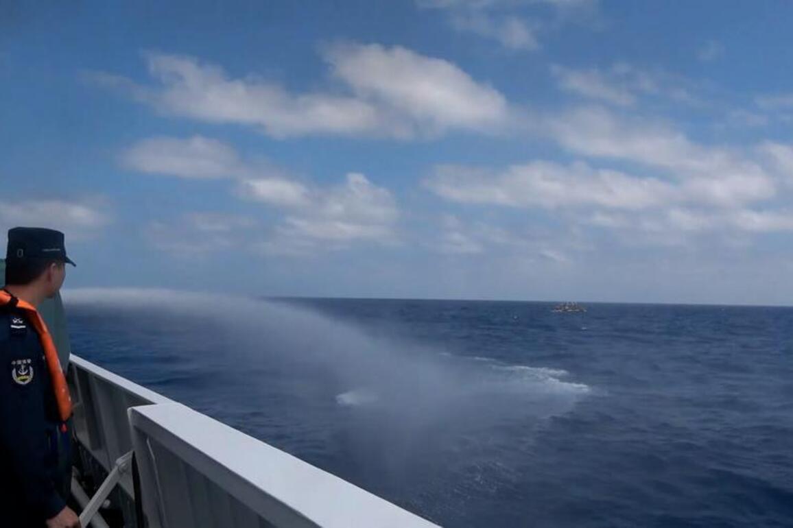 InPics | China Coast Guard drives away Philippine vessels illegally intruding into Huangyan Dao waters