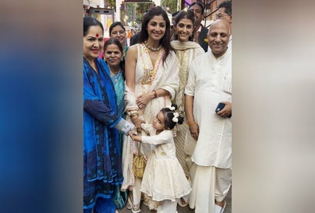 On Ram Navami, Shilpa Shetty with mother Sunanda, daughter Samisha visits Iskcon temple