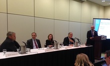 PDAC panel (left to right): Randy Smallwood, Don Charter, Eira Thomas and Rick Rule