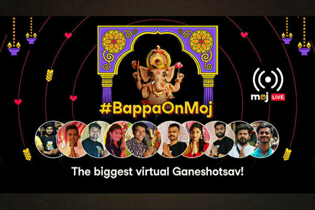 Moj users celebrated #BappaOnMoj - the biggest virtual treat of Ganeshotsav with 101 majestic Ganpati pandals over 101 engaging LIVE streams