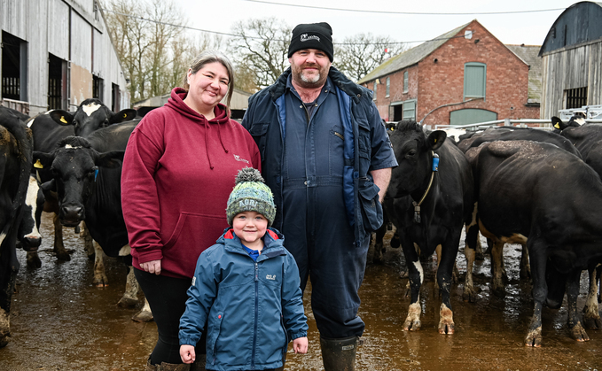 Laura Smith and Neil Simcock with son Reggie.