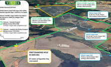 Mapa da Viridis para o projeto de terras raras Colossus em MG