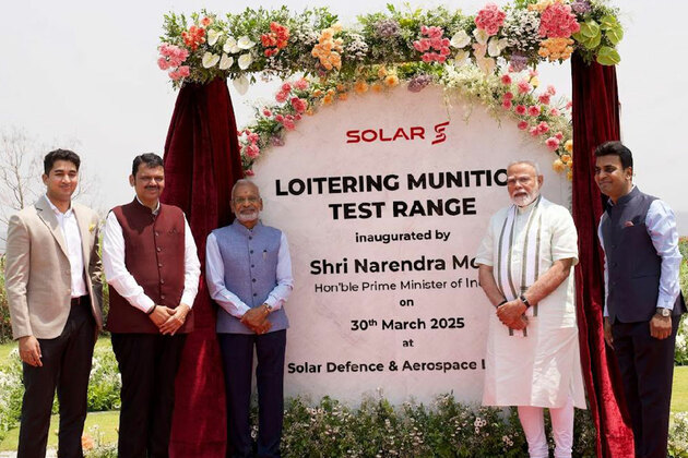 PM Modi visits Solar Defence facilties in Nagpur, launches loitering munition test range, MALE drone runway