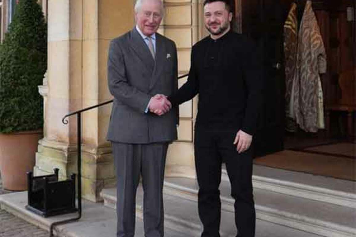 Volodymyr Zelenskyy meets King Charles at Sandringham House