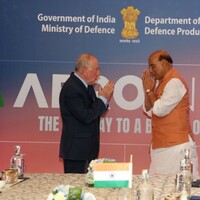 Defence Minister meets Algerian Minister of Defence at Aero India 2025