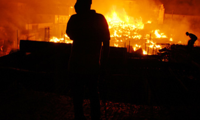 Fire guts Mbale main Market Fire guts Mbale main Market