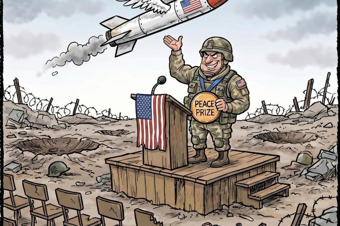 AI Cartoon | The Warmonger's Desire for a Peace Prize