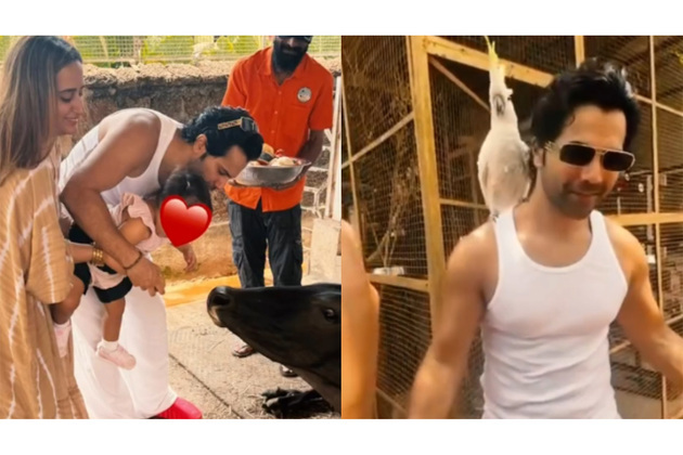 Varun Dhawan finds birthday joy with wife Natasha, daughter Lara at animal shelter