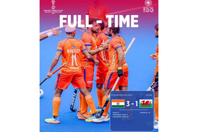 India beat Wales 3-1 to begin FIH Men's Hockey World Cup 2026 campaign with a win