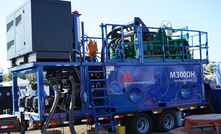  American Augers’ M300DH drilling fluid cleaning system is the first of the company’s machines to feature the upgraded Hyperpool shaker from Derrick