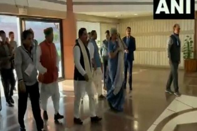 Finance Minister Sitharaman briefs BJP lawmakers on Budget, prior to party's outreach programme