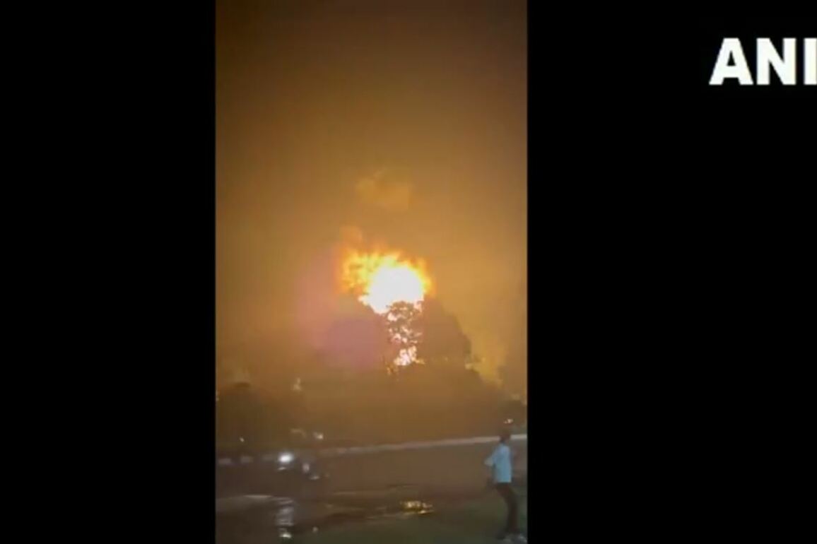 Haryana: Oil tanker caught fire on Ambala-Chandigarh road