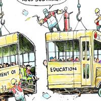 Editorial cartoon- Dave Granlund on Education Department cuts
