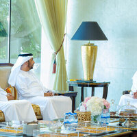 Ras Al Khaimah Ruler receives Arab Parliament President