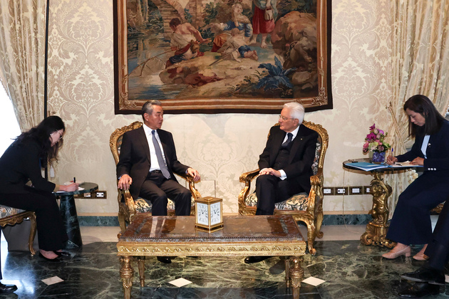 ITALY-ROME-PRESIDENT-CHINA-WANG YI-MEETING