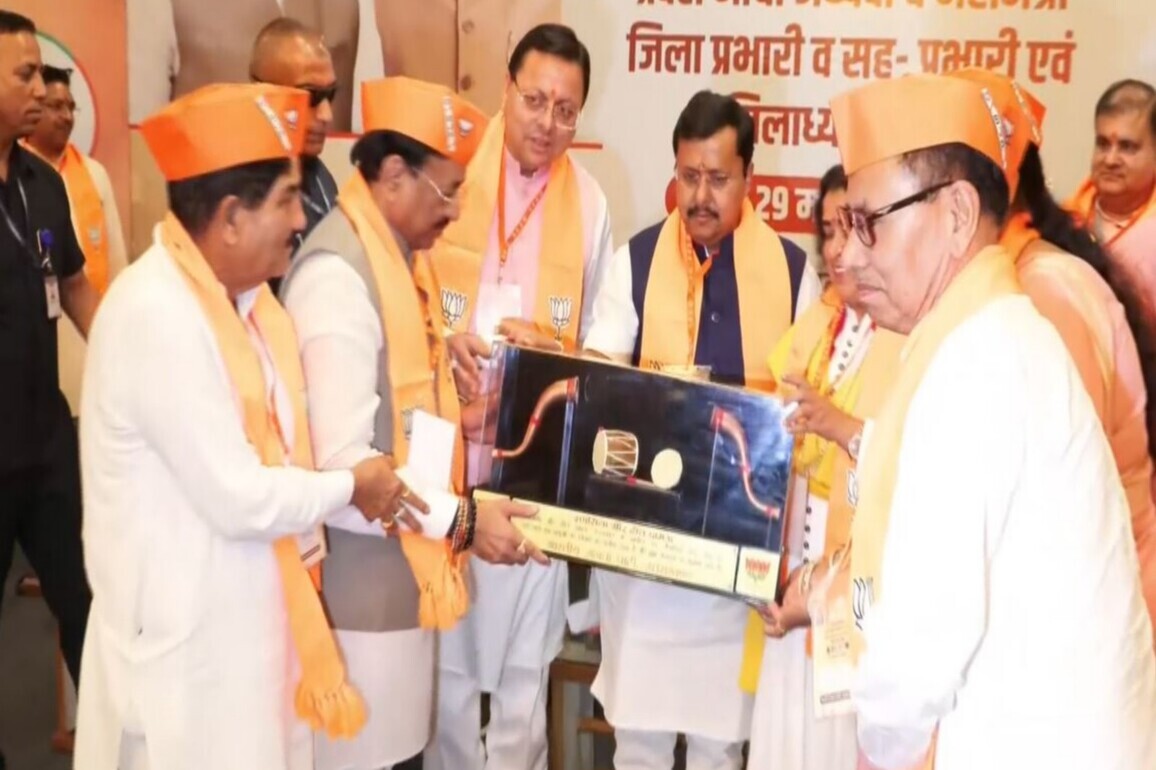 BJP National President Nitin Nabin, CM Dhami hold meeting with MPs, MLAs in Dehradun