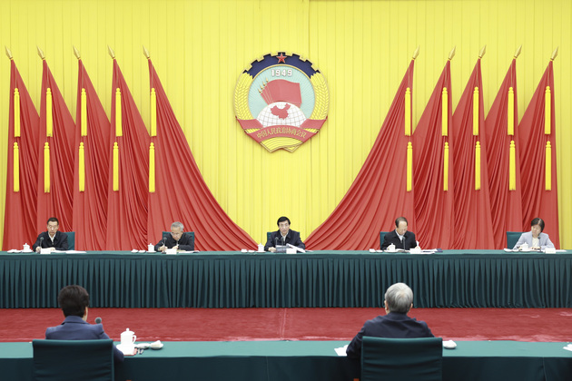 CHINA-BEIJING-WANG HUNING-CPPCC NATIONAL COMMITTEE-CHAIRPERSONS COUNCIL MEETING (CN)