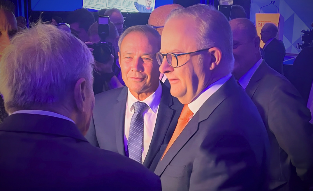 PM Anthony Albanese with his "friend" WA premier Roger Cook in Perth