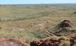Looking southwest over Pilbara Minerals' Central pegmatite system. 