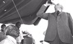  Vincent Lingiari looks on as Prime Minister Gough Whitlam swigs champagne after the symbolic handback of the Gurindji people’s land after famous Wave Hill walk-off in 1966.
