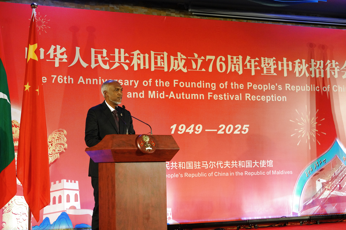 MALDIVES-PRESIDENT-CHINA-RECEPTION