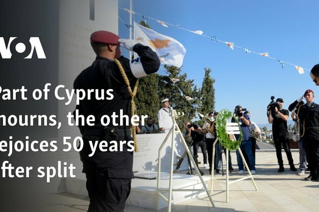 Part of Cyprus mourns, the other rejoices 50 years after split